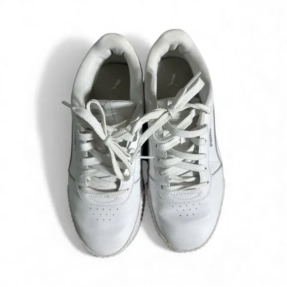 Puma SoftFoam White Leather Sneakers Women’s 8.5 – Casual Comfort - Picture 2 of 7
